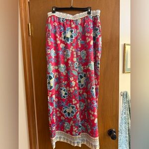 Mauve printed pull on pants